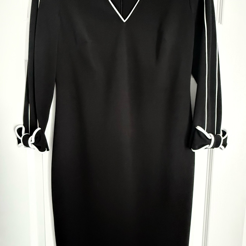 Calvin Klein Black Dress with White Trim